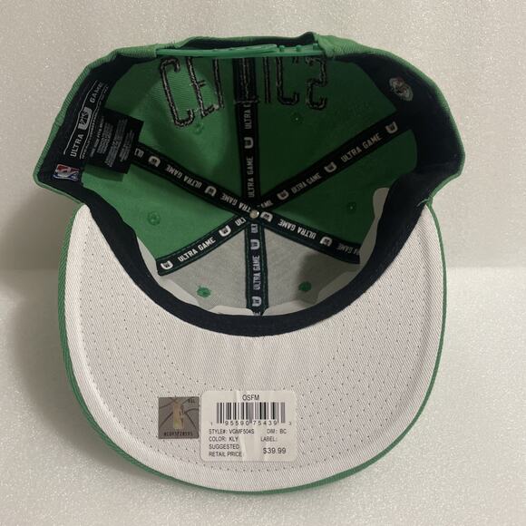 ULTRA GAME BOSTON CELTICS LOGO SNAPBACK HAT OSFM NEW $40 - Picture 5 of 7
